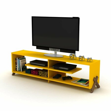 HOMEDORA Kipp TV Unit Walnut & Yellow HD-KIP-TV-RF170102